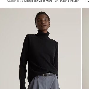 Quince Mongolian Cashmere Turtleneck Sweater in Black, Size S NWT